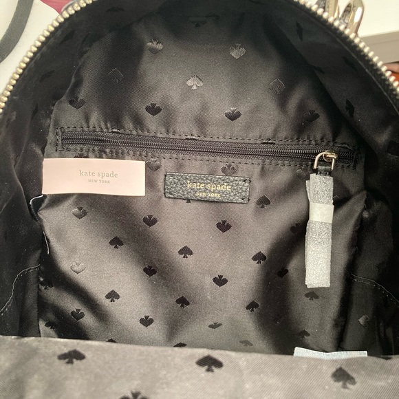 *SOLD* Black Leather Kate Spade Backpack - Picture 4 of 6